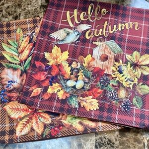 😻 3 for $13 (2) NWOT Autumn theme Pillow Covers